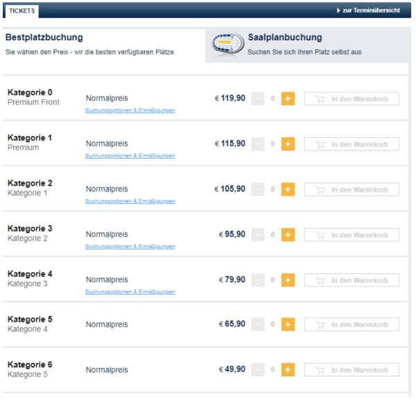 Suchergebnis - Onlineticketportal